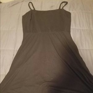 Black spaghetti strap dress with pockets